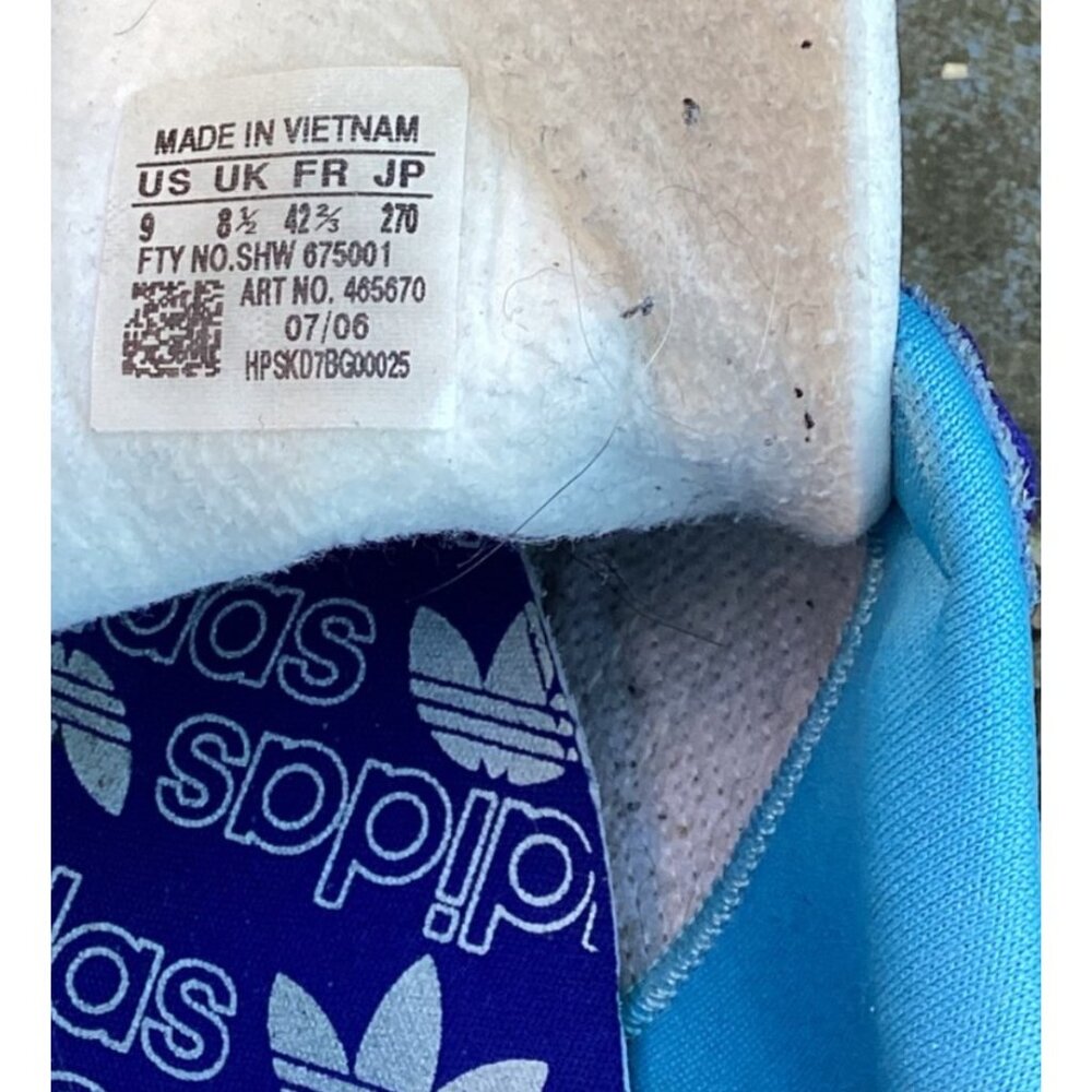 Adidas Originals V-Jog Blue Yellow Retro Sneakers 675001 - Picture 8 of 8